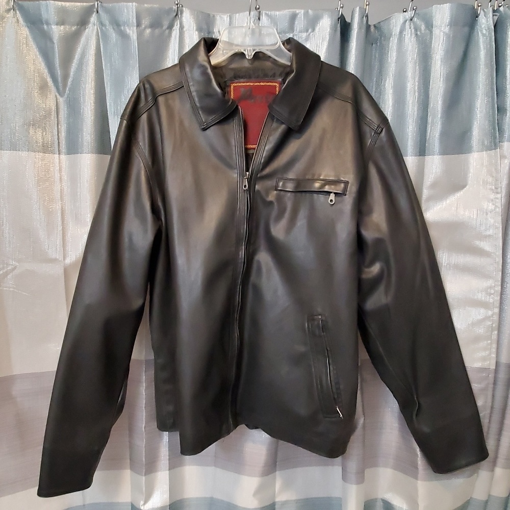 Men's faux leather jacket